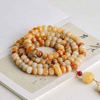 White jade bodhi bracelet, 108 beads