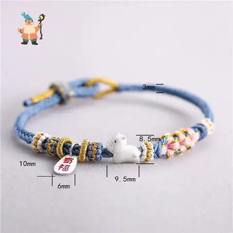 Chinese Zodiac Braided Bracelet - Attract Wealth and Luck