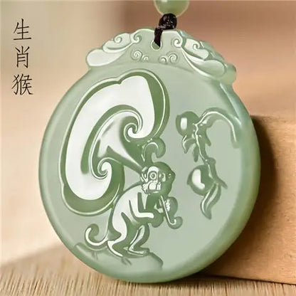 Twelve Chinese Zodiac Jade Pendants