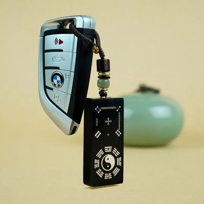 Ebony pendant, Hetu Luoshu Taoist ornaments