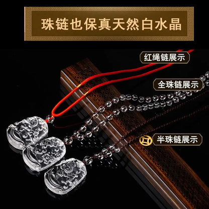 White crystal zodiac pendant