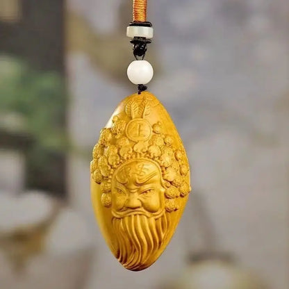 Boxwood carving pendant